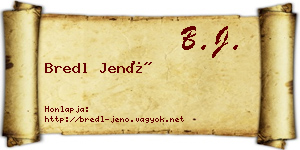 Bredl Jenő névjegykártya